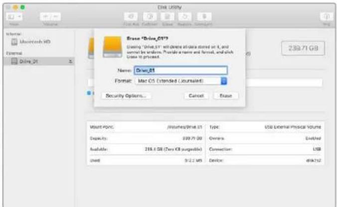 Blackmagic Design ATEM mini Pro ISO - Formater un support sur un ordinateur Mac - 1