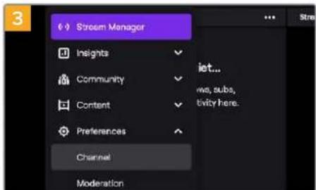 Blackmagic Design ATEM mini Pro ISO - Para configurar los ajustes en la plataforma Twitch: - 3