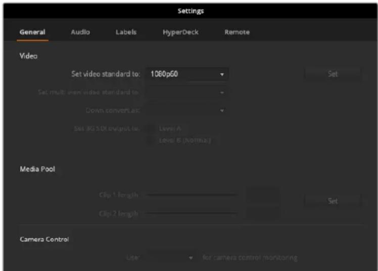 Blackmagic Design ATEM mini Pro ISO - Changing Switcher Settings - 1