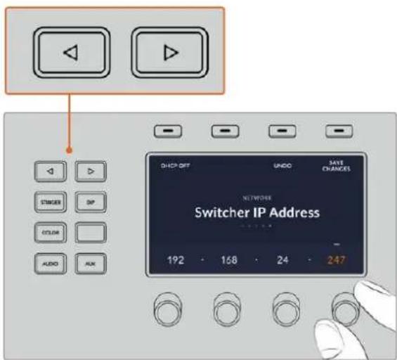 DHCP OFF UNDO SAVE CHANNELS NETWORKER Switcher IP Address 192 158 24 247