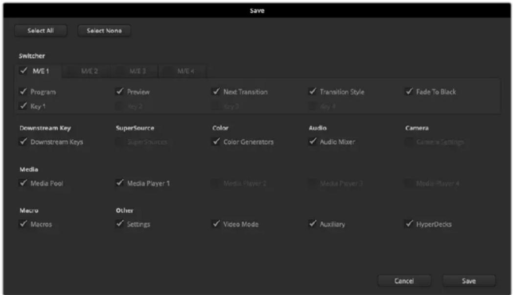 Blackmagic Design ATEM mini Pro ISO - Cómo guardar la configuración - 1
