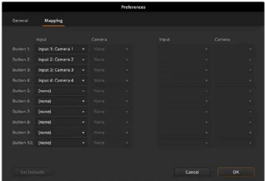 Blackmagic Design ATEM mini Pro ISO - Asignación de botones - 1