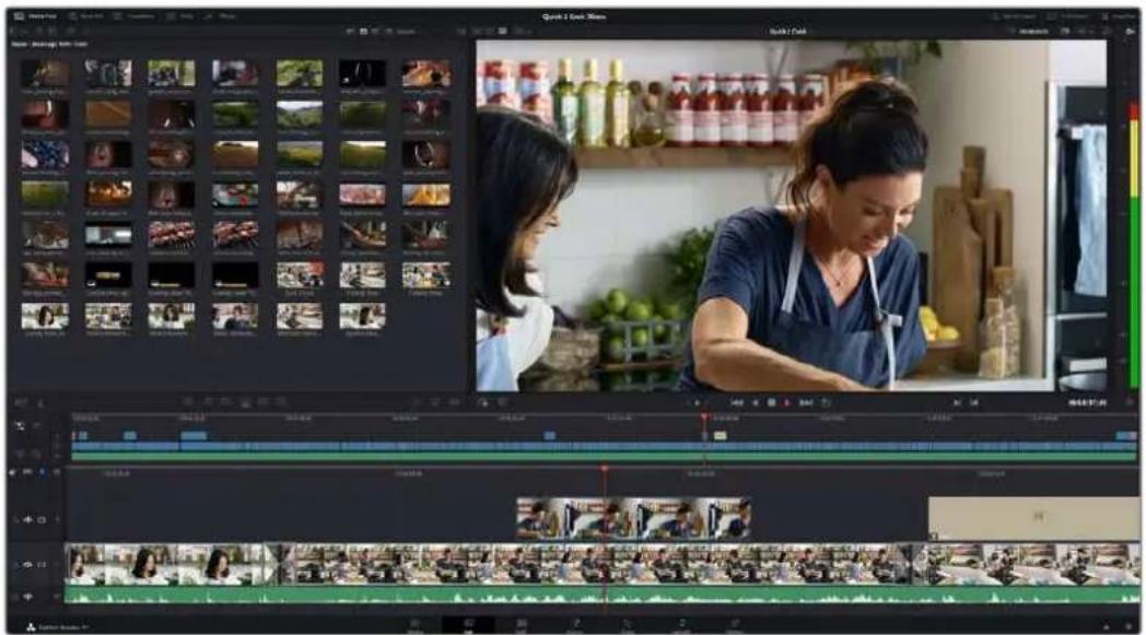 Blackmagic Design Pocket Cinema Camera 6K - Das Layout des Cut-Arbeitsraums - 1