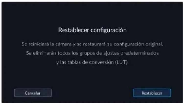Blackmagic Design Pocket Cinema Camera 6K - Restablecerajustes - 1