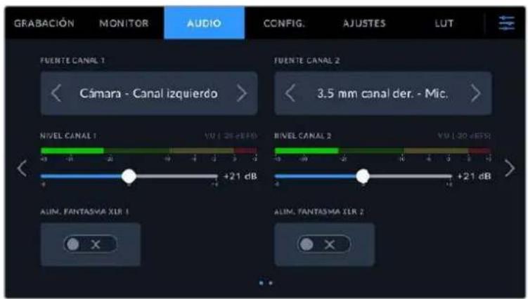 Blackmagic Design Pocket Cinema Camera 6K - Ajustes de audio 1 - 1