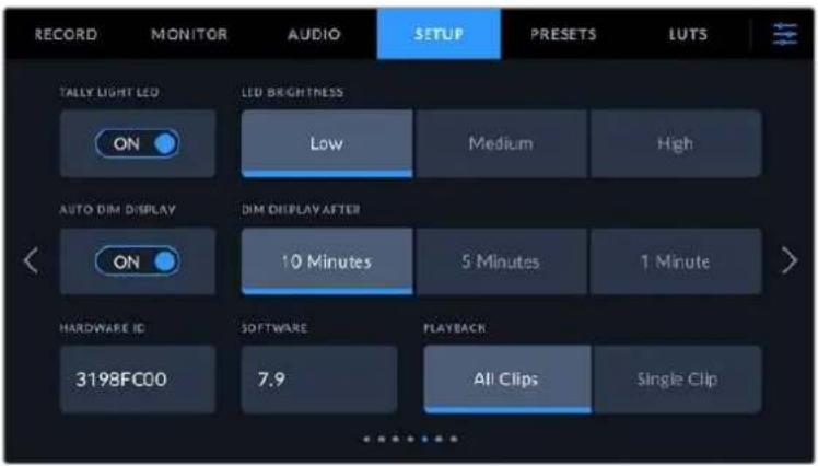 Blackmagic Design Pocket Cinema Camera 6K - Setup Settings 5 and 3 - 1