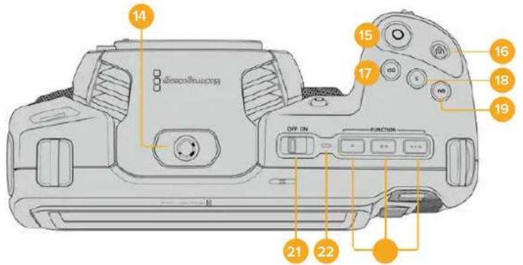 Blackmagic Design Pocket Cinema Camera 6K - Top Panel - 2