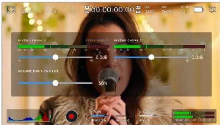 Blackmagic Design Pocket Cinema Camera 6K - Indicateurs audio - 2