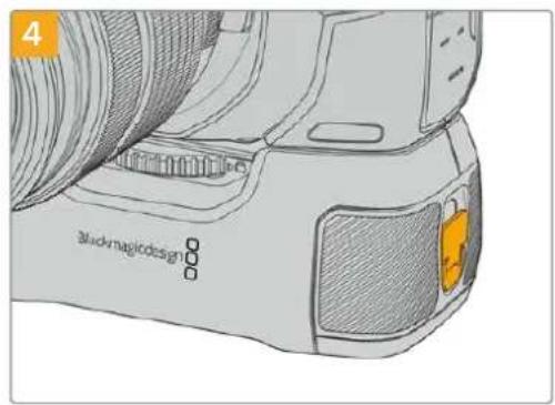 Blackmagic Design Pocket Cinema Camera 6K - Inserting Batteries into the Battery Grip - 4