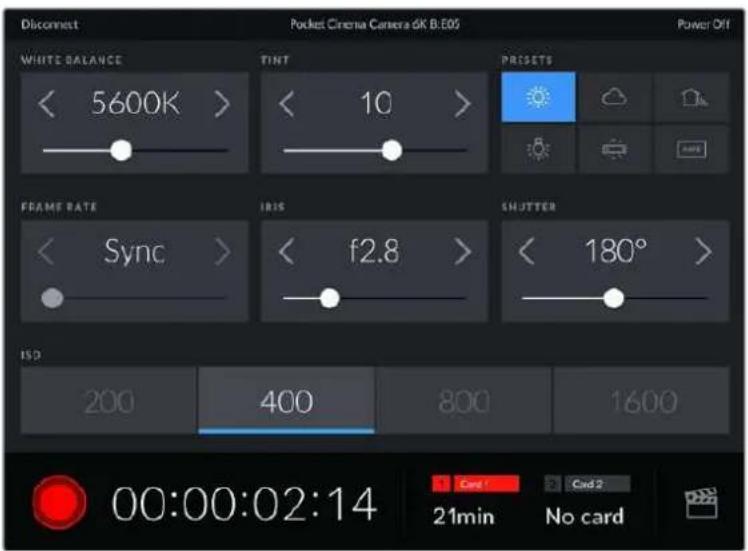 Blackmagic Design Pocket Cinema Camera 6K - Control de la CAMERA mediante la aplicacion Blackmagic Camera Control - 1
