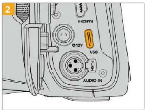 Blackmagic Design Pocket Cinema Camera 6K - So schreiben Sie ein USB-C-Laufwerk an: - 2