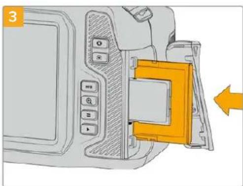 Blackmagic Design Pocket Cinema Camera 6K - To insert a CFast card: - 3