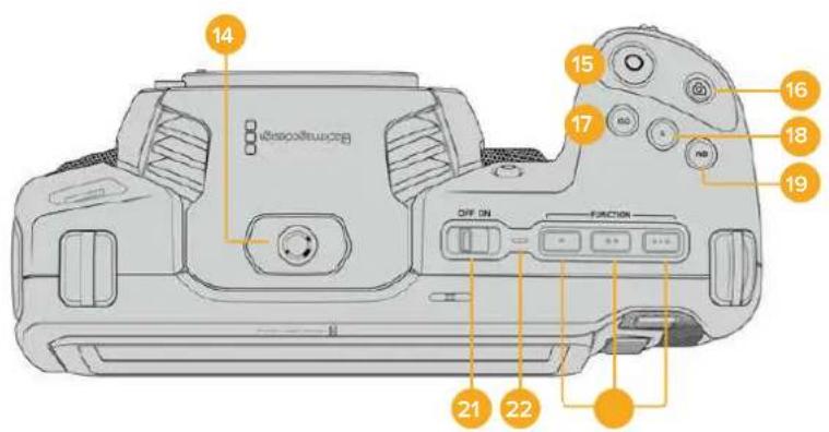 Blackmagic Design Pocket Cinema Camera 6K - Panel superior - 2