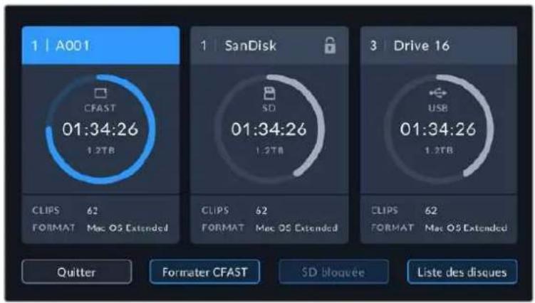 Blackmagic Design Pocket Cinema Camera 6K - Temps d'enregistrement restant - 2