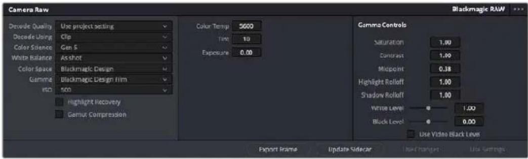 Blackmagic Design Pocket Cinema Camera 6K - Clip-Einstellungen für Blackmagic RAW - 1