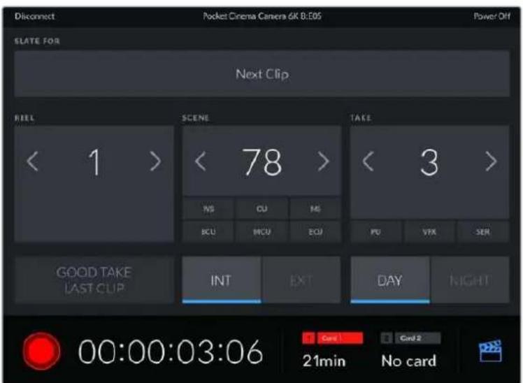 Blackmagic Design Pocket Cinema Camera 6K - Control de la CAMERA mediante la aplicacion Blackmagic Camera Control - 2