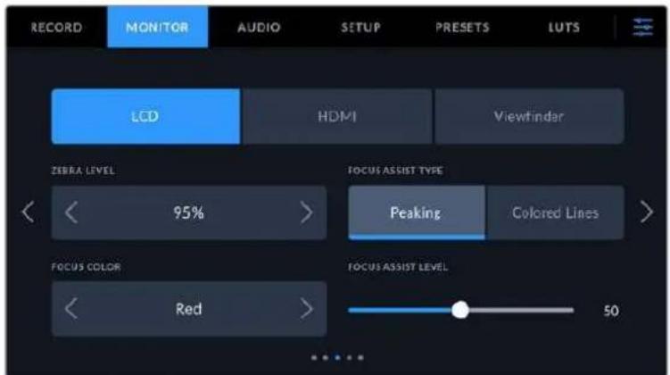 Blackmagic Design Pocket Cinema Camera 6K - Monitor Settings 3 - 1