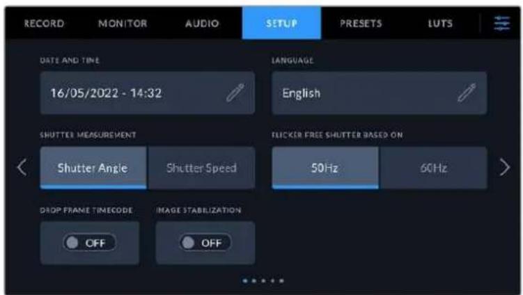 Blackmagic Design Pocket Cinema Camera 6K - Setup Settings 1 - 2