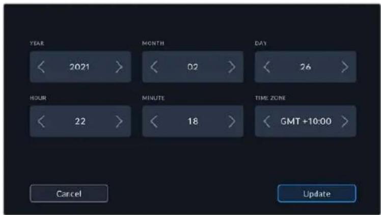 Blackmagic Design Pocket Cinema Camera 6K - Date and Time - 1