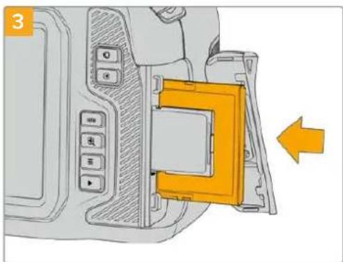 Blackmagic Design Pocket Cinema Camera 6K - Pour insérer une carte CFast : - 3