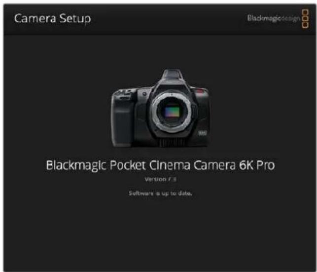 Blackmagic Design Pocket Cinema Camera 6K - Updating Camera Software - Mac - 1