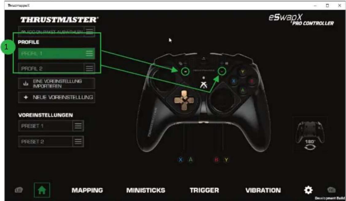 THRUSTMASTER eSwap X Pro - Profile verwalten - 1