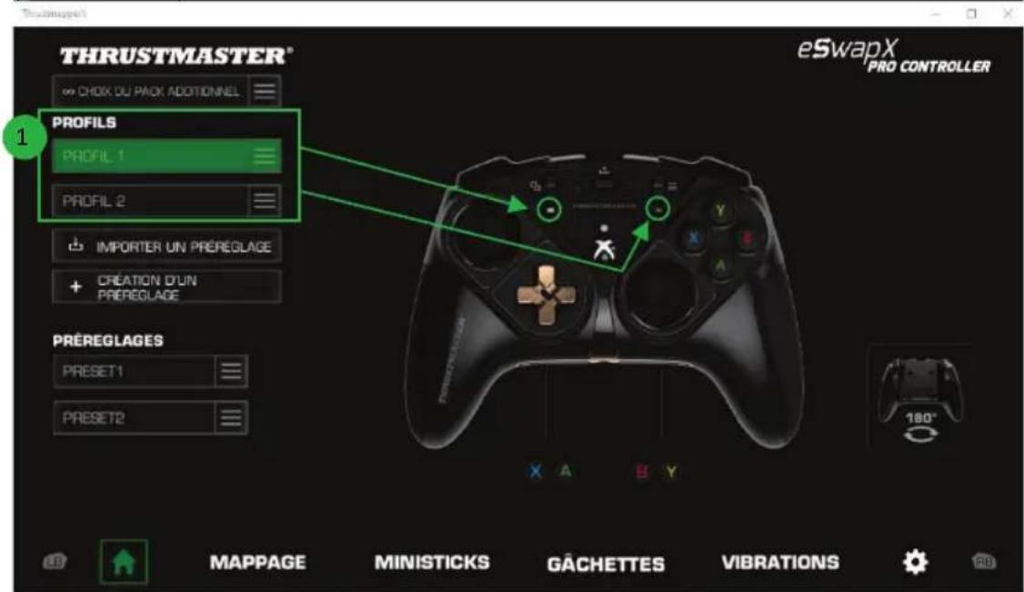 THRUSTMASTER eSwap X Pro - Gestion des profils - 1
