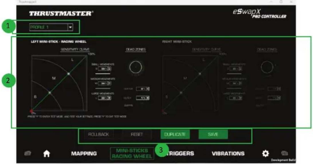 THRUSTMASTER eSwap X Pro - Configuring the mini-sticks and racing wheel module - 2