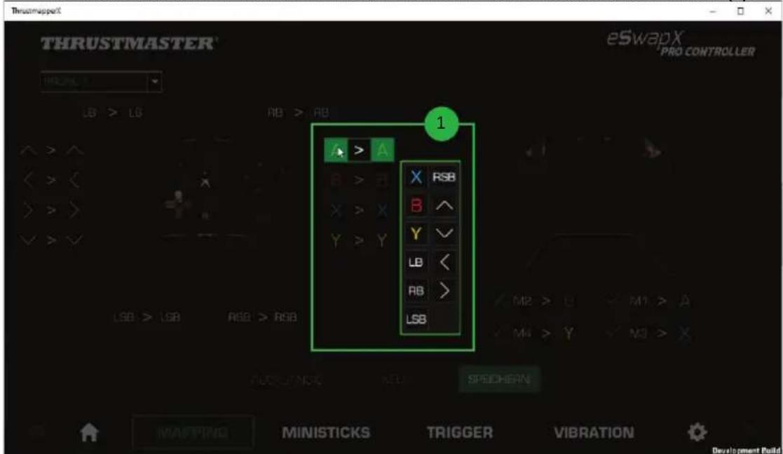 THRUSTMASTER eSwap X Pro - Neuzuordnen von Tasten: - 1