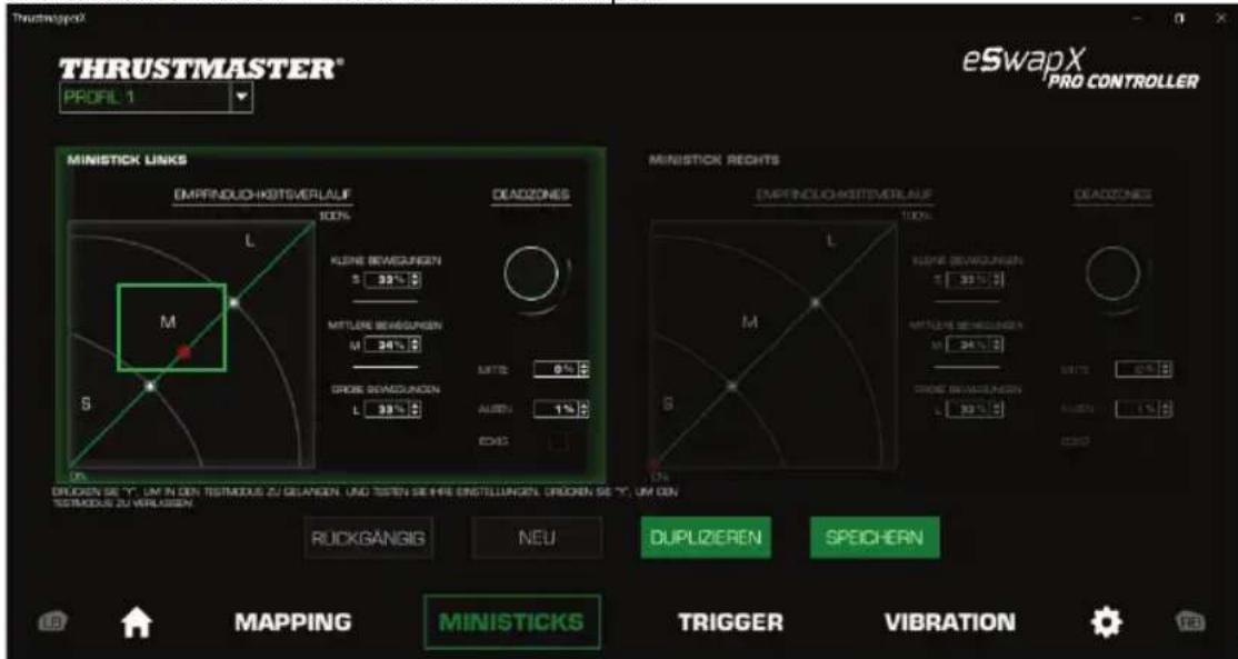 THRUSTMASTER eSwap X Pro - Konfigurieren der Ministicks und des Rennlenkradmoduls - 6