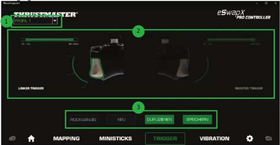 THRUSTMASTER eSwap X Pro - Einstellen der Trigger - 1