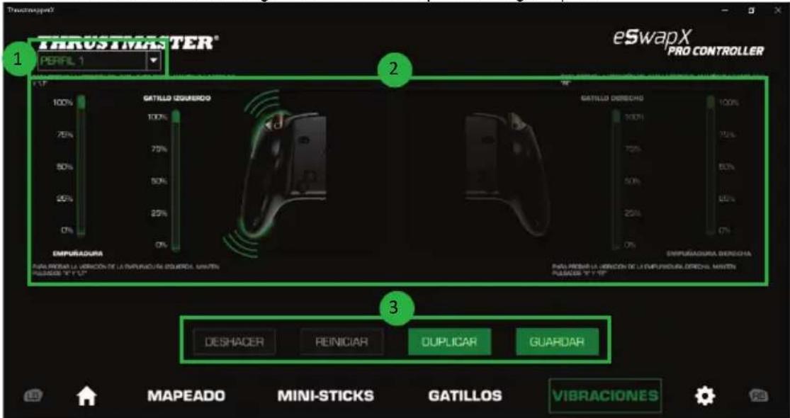 THRUSTMASTER eSwap X Pro - Configuración de las vibraciones - 1