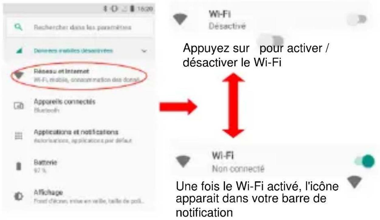 LOGICOM Le Prime - Activer / Désactiver la connexion Wi-Fi - 1