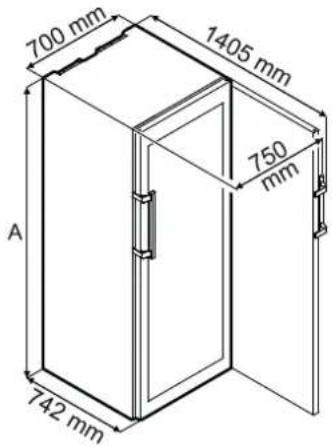 LIEBHERR WKt 555222 - Dimensions - 1