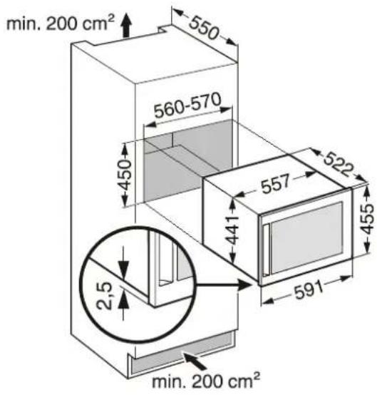 LIEBHERR WKEes 55321 - Dimensions d'encastrement (mm) - 1