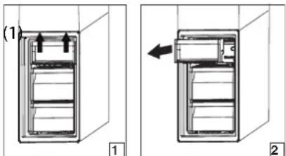 WHIRLPOOL W5 721E OX 2 - Витягування контейнера морозильного відділення - 1