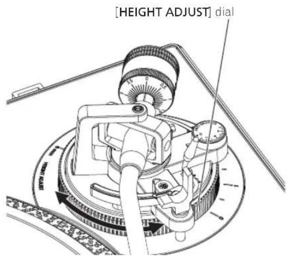 [HEIGHT ADJUST] dial