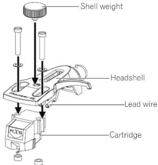 Shell weight Headshell Lead wire PC X10 Cartridge