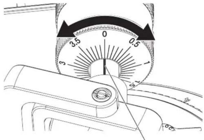 PIONEER PLX500 - Faites correspondre le "0" sur la bague de réglage de la pression de la pointe de lecture avec la ligne médiane de l'arbre arrière du bras de lecture. - 1