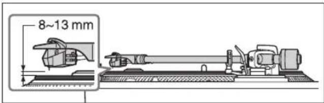 TECHNICS SL1200MK7 - Check the armlift height (distance between the stylus tip and record surface). - 1