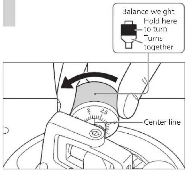 TECHNICS SL1200MK7 - Turn the balance weight to adjust to the appropriate stylus pressure for the cartridge. - 1