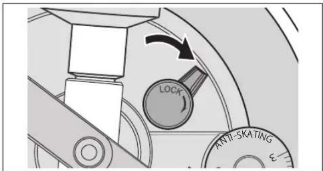 TECHNICS SL1200MK7 - After arm height adjustment is finished, lock the tone arm by turning the arm lock knob. - 1