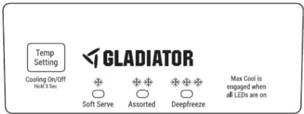 Gladiator GARF30FDGB - Encendido/apagado del enfriamiento - 1