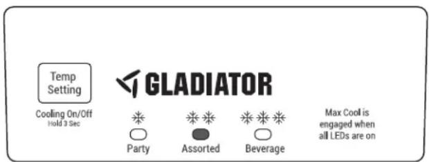 Gladiator GARF30FDGB - Cómo regular el control - 1