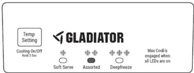 Gladiator GARF30FDGB - Adjusting Control - 1