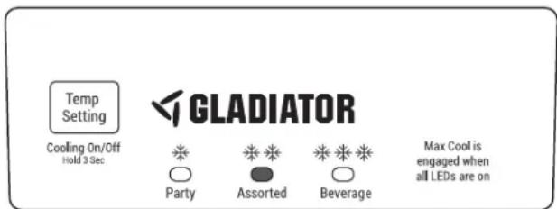 Gladiator GARF30FDGB - Réglage de la commande - 1