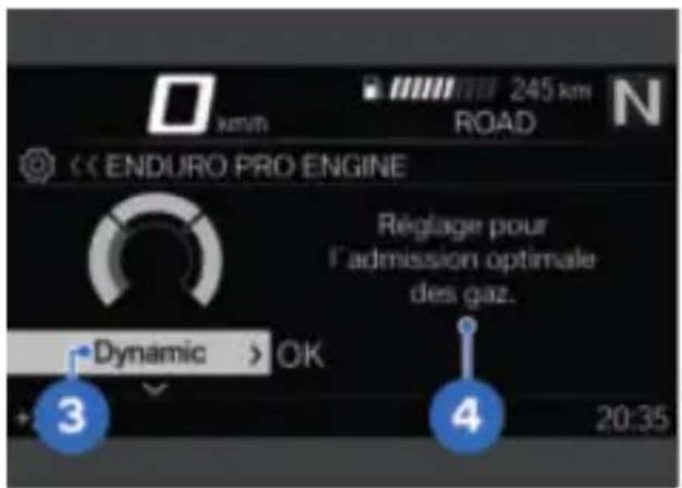 BMW R 1250 GS (2020) - Sélection du mode de conduite PRO - 1