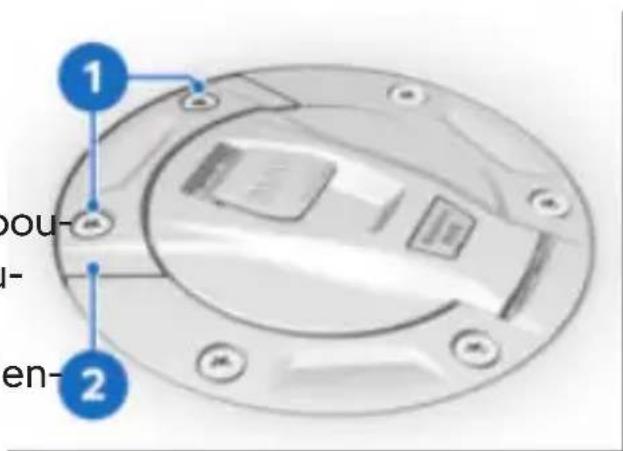 BMW R 1250 GS (2020) - Ouverture du bouchon de réservoir - 1