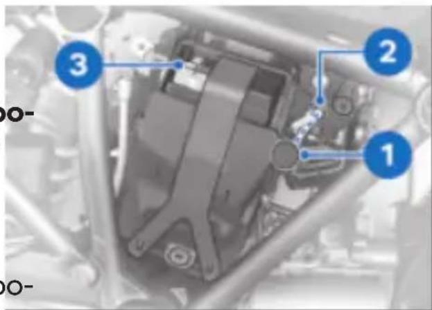 BMW R 1250 GS (2020) - Contact entre les pinces po- laires du câble de démarr- rage et le véhicule - 1