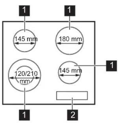 ZANUSSI ZHRN642K - Indeling kookplaat - 1